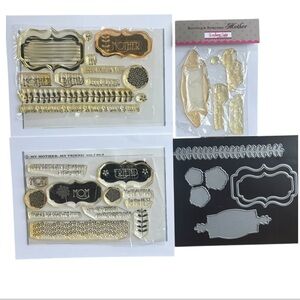 Papertrey Ink My Mother, My Friend Stamp Die Set Boutique Borders Mother Set